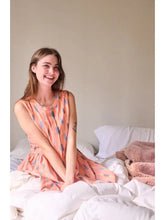 Load image into Gallery viewer, Kerala Placket Dress - Peach Ikat