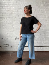 Load image into Gallery viewer, Boatneck Top - Unprinted Black
