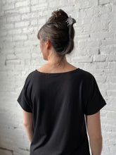 Load image into Gallery viewer, Boatneck Top - Unprinted Black