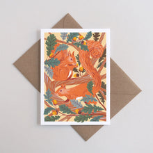 Load image into Gallery viewer, Red Squirrels Greeting Card