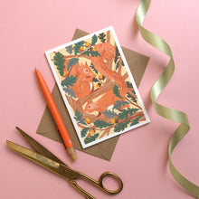 Load image into Gallery viewer, Red Squirrels Greeting Card