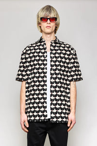 Japanese Rooster Print Shirt