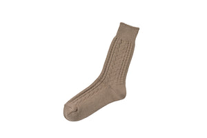 Wool Cotton Cable Socks