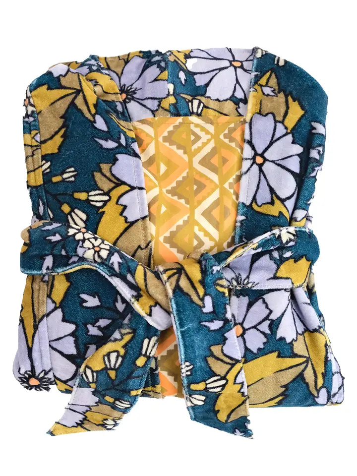 Handker Reversible Velvet Robe