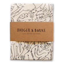 Load image into Gallery viewer, Badger &amp; Burke Screen Printed Tea Towels
