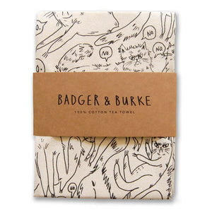 Badger & Burke Screen Printed Tea Towels