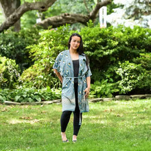 Load image into Gallery viewer, Kimono - Bali Blue Gold