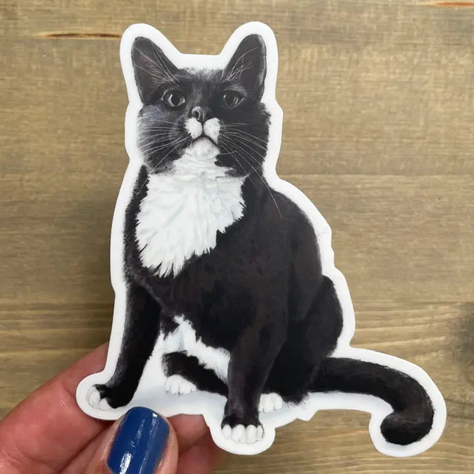 Sweet Tuxedo Cat Sticker