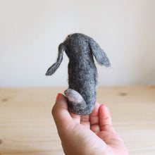 Load image into Gallery viewer, Grey Dog Finger Puppet