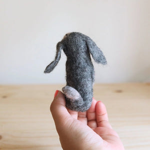 Grey Dog Finger Puppet