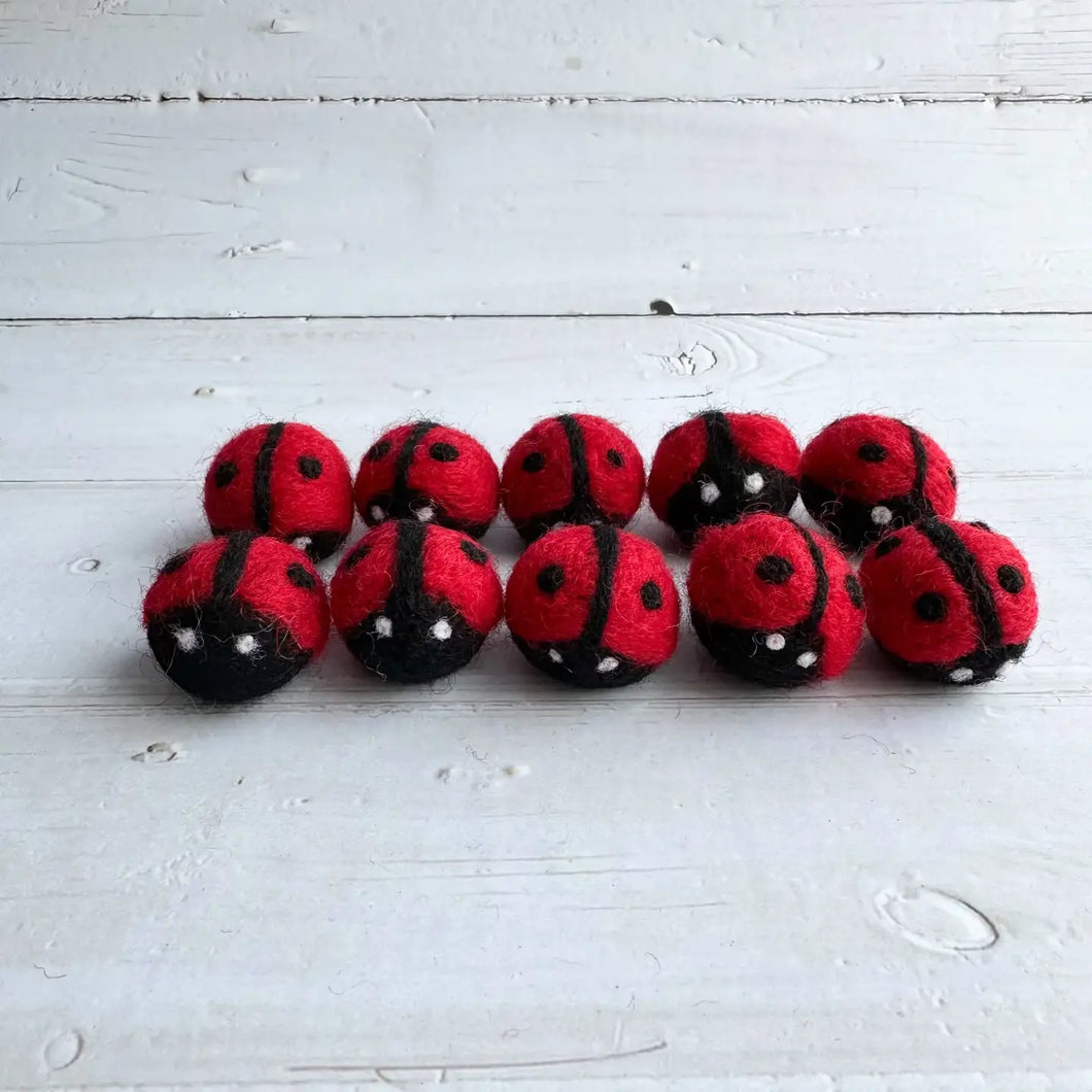Felted Ladybug – Zinnia Textiles Nelson