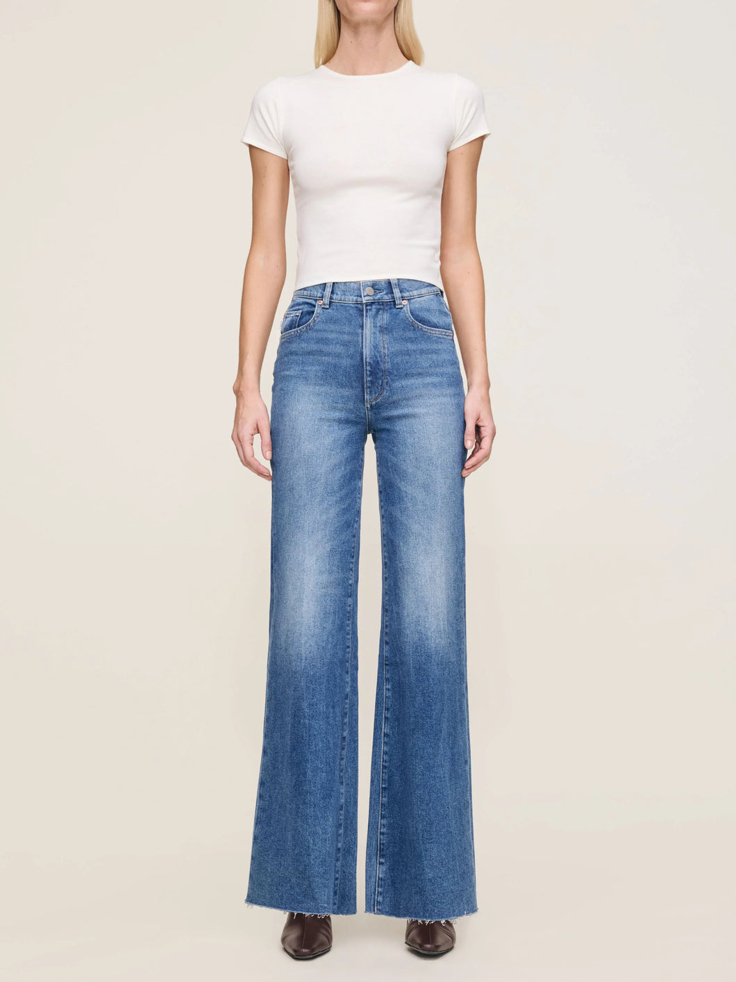 Hepburn Wide Leg High Rise Jeans - Driggs 32