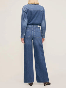 Hepburn Wide Leg High Rise Jeans - Del Ray