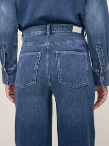 Hepburn Wide Leg High Rise Jeans - Del Ray