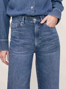 Hepburn Wide Leg High Rise Jeans - Del Ray