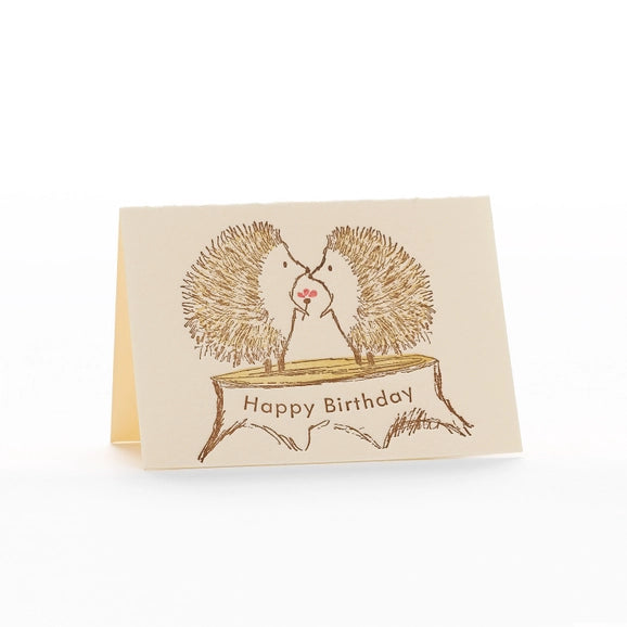 Mini Hedgehogs Happy Birthday Card