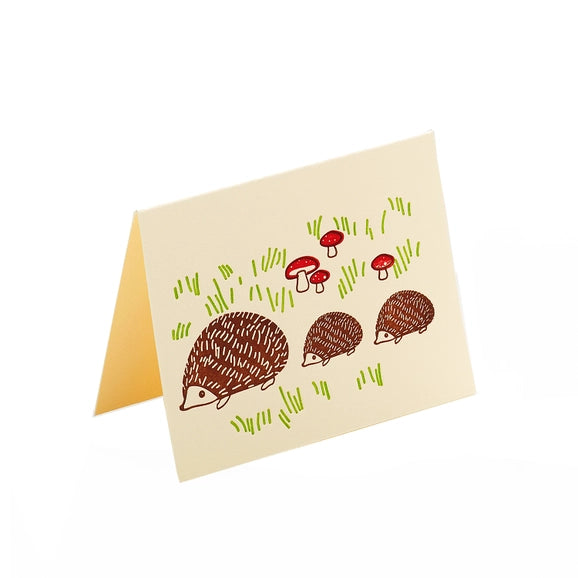 Mini Hedgehog Family Card