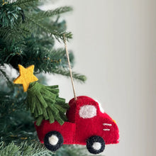 Load image into Gallery viewer, Pickup Truck with Christmas Tree Ornament