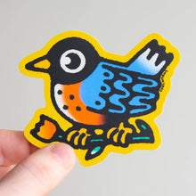 Load image into Gallery viewer, American Robin with Tulip Vinyl Sticker