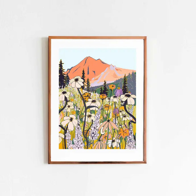 Mountain Wildflowers Artwork Print