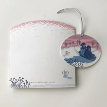 Load image into Gallery viewer, Sledging at Dusk Concertina Card