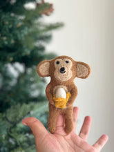 Load image into Gallery viewer, Monkey Holding Banana Finger Puppet