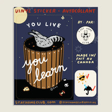 Load image into Gallery viewer, You Live, You Learn Sticker