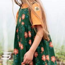 Load image into Gallery viewer, Orange Blooms Reversible Pinny Dress