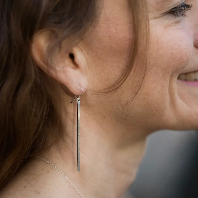 Silver Bar Earrings