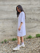 Load image into Gallery viewer, Naima 3/4 Sleeve Dress in Crinkle Linen