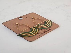 Gold Stripe Arch Earrings