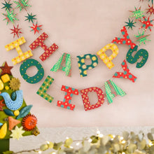 Load image into Gallery viewer, Happy Holidays Sewn Garland