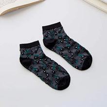 Load image into Gallery viewer, Lightweight Floral Embroidered Ankle Socks