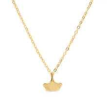 Load image into Gallery viewer, Gold Ginkgo Leaf Charm Necklace