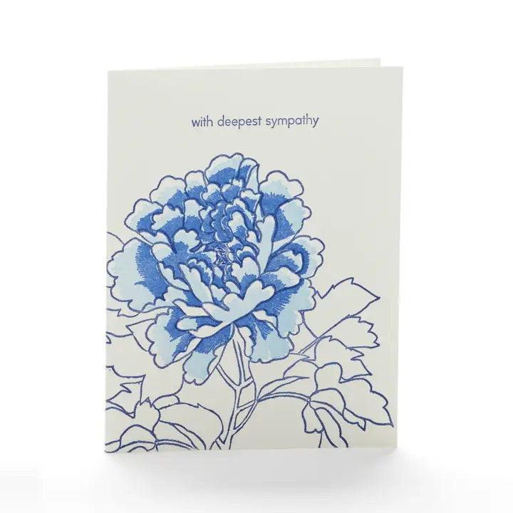 Peony Sympathy Card