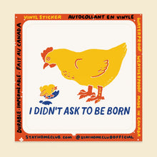 Load image into Gallery viewer, I Didn't Ask to be Born Sticker