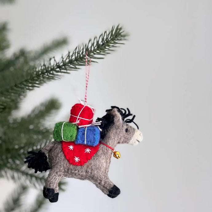 Donkey with Gifts Ornament