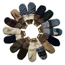 Load image into Gallery viewer, Upcycled Kids Wool Mittens