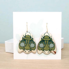 Load image into Gallery viewer, Beetle Dangle Earrings