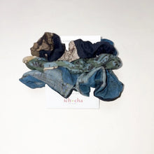 Load image into Gallery viewer, Cotton Silk Scrunchie Hair Ties - Set of 3