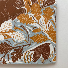 Load image into Gallery viewer, Autumn Leaves Squirrel Concertina Card