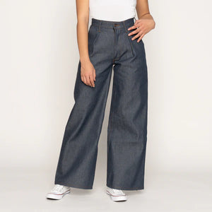 Wide Leg Trouser - Natural Indigo Denim