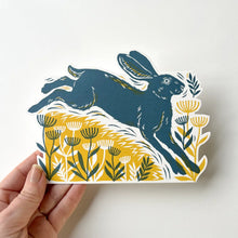 Load image into Gallery viewer, Leaping Hare Greeting Card