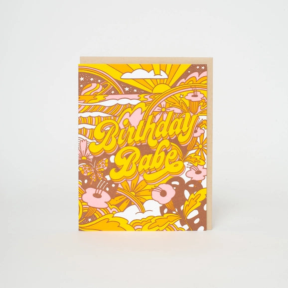 Birthday Babe Psychedelic Card