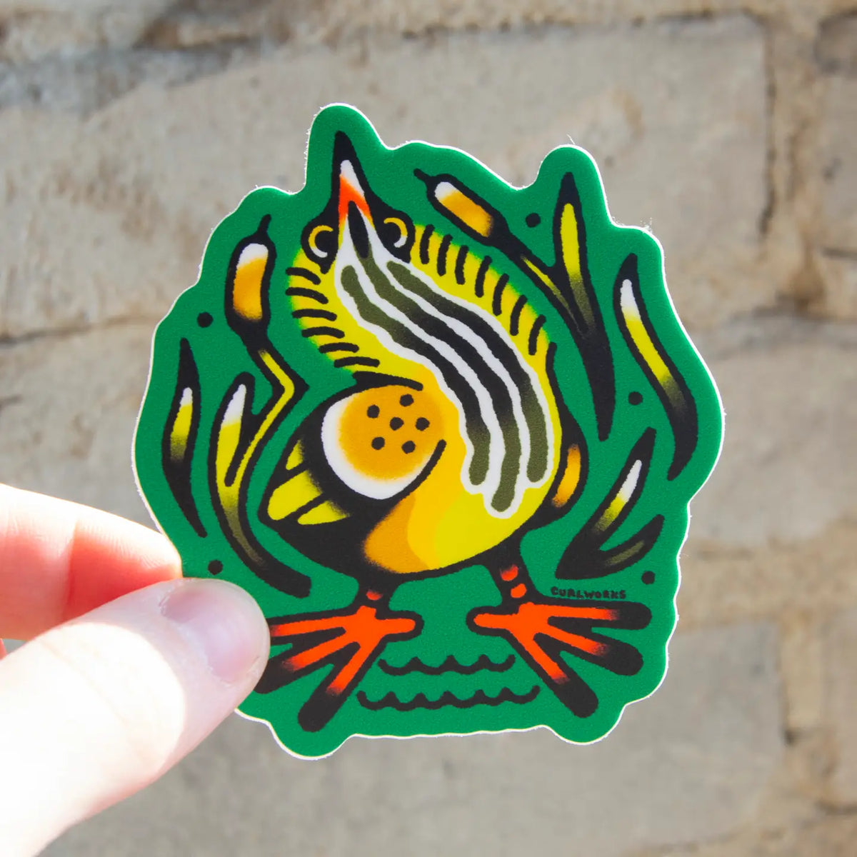 American Bittern Vinyl Sticker – Zinnia Textiles Nelson