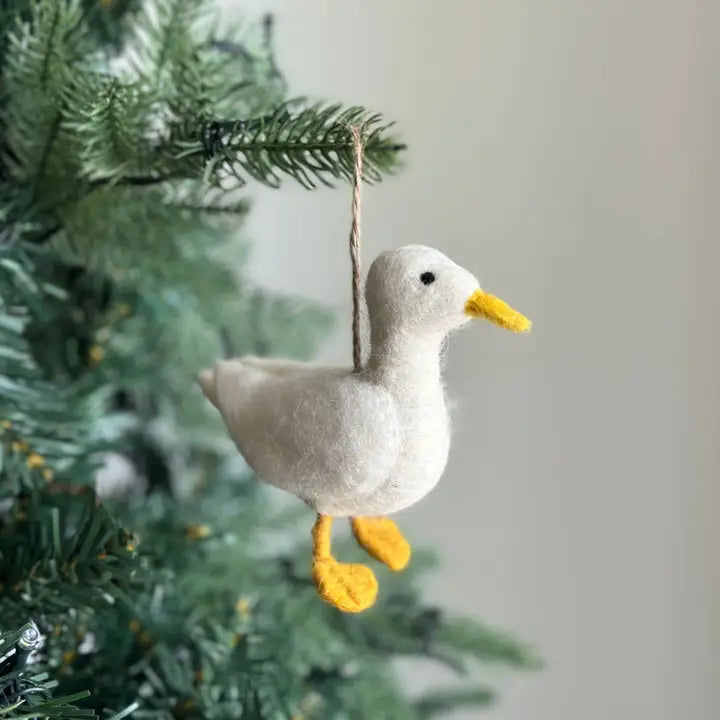 White Duck Ornament