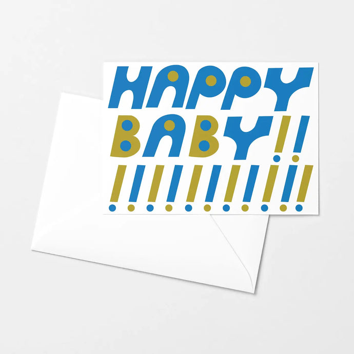 Happy Baby Exclaim Risograph Card