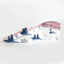 Load image into Gallery viewer, Sledging at Dusk Concertina Card