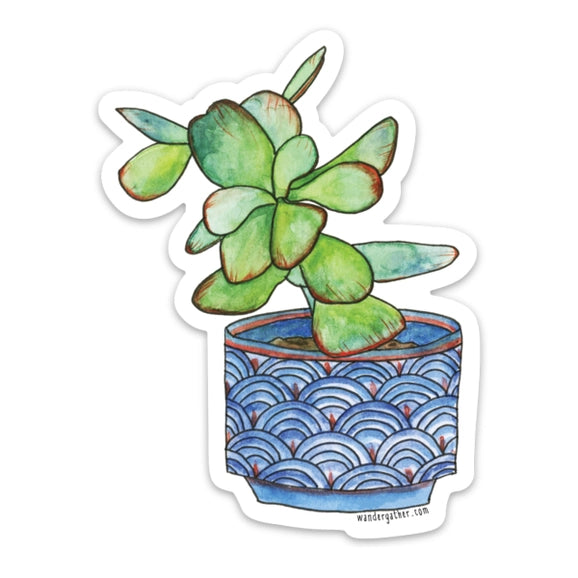 Jade House Plant Sticker