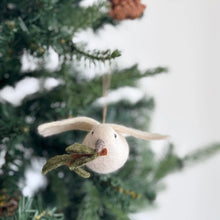 Load image into Gallery viewer, Felt Dove with Olive Twig Ornament